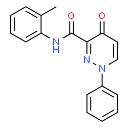 ChemSpider 2D Image | N-(2-Methylphenyl)-4-oxo-1-phenyl-1,4-dihydro-3-pyridazinecarboxamide | C18H15N3O2