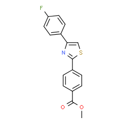 ChemSpider 2D Image | Methyl 4-[4-(4-fluorophenyl)-1,3-thiazol-2-yl]benzoate | C17H12FNO2S
