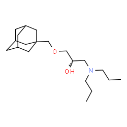 ChemSpider 2D Image | 1-(Adamantan-1-ylmethoxy)-3-(dipropylamino)-2-propanol | C20H37NO2