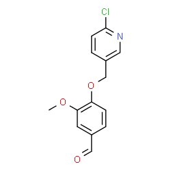 ChemSpider 2D Image | 4-[(6-Chloro-3-pyridinyl)methoxy]-3-methoxybenzaldehyde | C14H12ClNO3