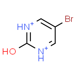 ChemSpider 2D Image | 5-Bromo-2-hydroxypyrimidinediium | C4H5BrN2O