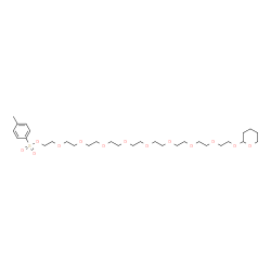 ChemSpider 2D Image | 26-(Tetrahydro-2H-pyran-2-yloxy)-3,6,9,12,15,18,21,24-octaoxahexacos-1-yl 4-methylbenzenesulfonate | C30H52O13S