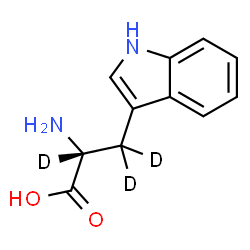 ChemSpider 2D Image | D-(alpha,beta,beta-~2~H_3_)Tryptophan | C11H9D3N2O2