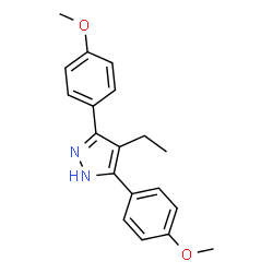 ChemSpider 2D Image | 4-Ethyl-3,5-bis(4-methoxyphenyl)-1H-pyrazole | C19H20N2O2