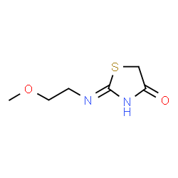 ChemSpider 2D Image | 2-[(2-Methoxyethyl)amino]-4(5H)-thiazolone | C6H10N2O2S
