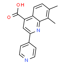 ChemSpider 2D Image | 7,8-Dimethyl-2-(4-pyridinyl)-4-quinolinecarboxylic acid | C17H14N2O2