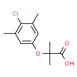 ChemSpider 2D Image | 2-(4-Chloro-3,5-dimethylphenoxy)-2-methylpropanoic acid | C12H15ClO3