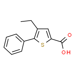 ChemSpider 2D Image | 4-Ethyl-5-phenyl-2-thiophenecarboxylic acid | C13H12O2S