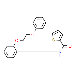 ChemSpider 2D Image | N-[2-(2-Phenoxyethoxy)phenyl]-2-thiophenecarboxamide | C19H17NO3S