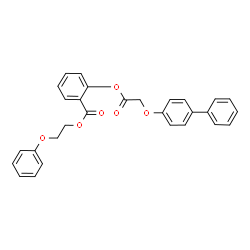 ChemSpider 2D Image | 2-Phenoxyethyl 2-[2-(4-biphenylyloxy)acetoxy]benzoate | C29H24O6