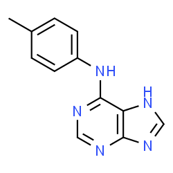 ChemSpider 2D Image | N-(4-Methylphenyl)-7H-purin-6-amine | C12H11N5