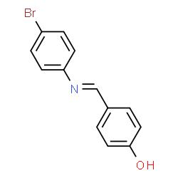 ChemSpider 2D Image | 4-[[(4-Bromophenyl)imino]methyl]phenol | C13H10BrNO