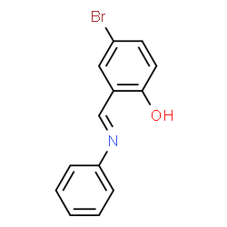 ChemSpider 2D Image | 4-Bromo-2-[(E)-(phenylimino)methyl]phenol | C13H10BrNO