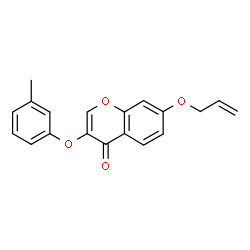 ChemSpider 2D Image | 7-(Allyloxy)-3-(3-methylphenoxy)-4H-chromen-4-one | C19H16O4