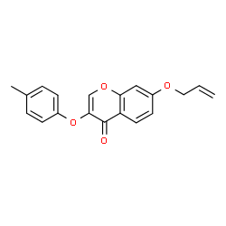 ChemSpider 2D Image | 7-(Allyloxy)-3-(4-methylphenoxy)-4H-chromen-4-one | C19H16O4
