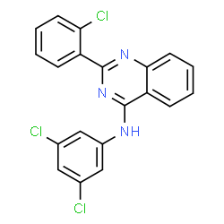 ChemSpider 2D Image | 2-(2-Chlorophenyl)-N-(3,5-dichlorophenyl)-4-quinazolinamine | C20H12Cl3N3
