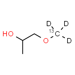 ChemSpider 2D Image | 1-[(~13~C,~2~H_3_)Methyloxy]-2-propanol | C313CH7D3O2