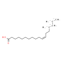 ChemSpider 2D Image | (11Z)-(15,16,17,18-~13~C_4_)-11-Octadecenoic acid | C1413C4H34O2