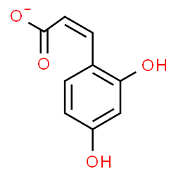 ChemSpider 2D Image | (2Z)-3-(2,4-Dihydroxyphenyl)acrylate | C9H7O4