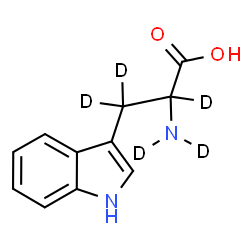 ChemSpider 2D Image | (N,N,alpha,beta,beta-~2~H_5_)Tryptophan | C11H7D5N2O2