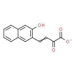 ChemSpider 2D Image | (3E)-4-(3-Hydroxy-2-naphthyl)-2-oxo-3-butenoate | C14H9O4
