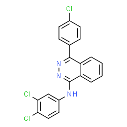 ChemSpider 2D Image | 4-(4-Chlorophenyl)-N-(3,4-dichlorophenyl)-1-phthalazinamine | C20H12Cl3N3