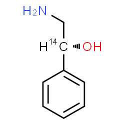 ChemSpider 2D Image | (1S)-2-Amino-1-phenyl(1-~14~C)ethanol | C714CH11NO