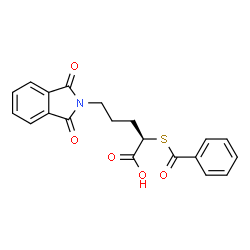 ChemSpider 2D Image | (2S)-2-(Benzoylsulfanyl)-5-(1,3-dioxo-1,3-dihydro-2H-isoindol-2-yl)pentanoic acid | C20H17NO5S
