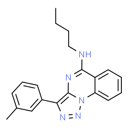 ChemSpider 2D Image | N-Butyl-3-(3-methylphenyl)[1,2,3]triazolo[1,5-a]quinazolin-5-amine | C20H21N5