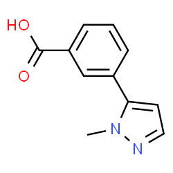 ChemSpider 2D Image | 3-(1-Methyl-1H-pyrazol-5-yl)benzoic acid | C11H10N2O2