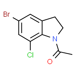 ChemSpider 2D Image | 1-(5-Bromo-7-chloroindolin-1-yl)ethanone | C10H9BrClNO