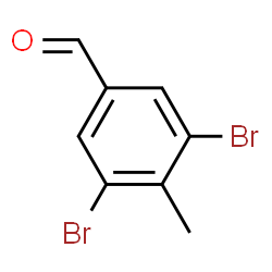 ChemSpider 2D Image | 3,5-Dibromo-4-methylbenzaldehyde | C8H6Br2O