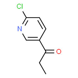 ChemSpider 2D Image | 1-(6-Chloro-3-pyridinyl)-1-propanone | C8H8ClNO