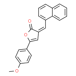 ChemSpider 2D Image | (3Z)-5-(4-Methoxyphenyl)-3-(1-naphthylmethylene)-2(3H)-furanone | C22H16O3