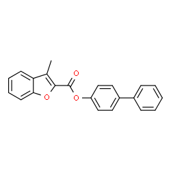 ChemSpider 2D Image | 4-Biphenylyl 3-methyl-1-benzofuran-2-carboxylate | C22H16O3