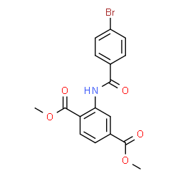 ChemSpider 2D Image | Dimethyl 2-[(4-bromobenzoyl)amino]terephthalate | C17H14BrNO5