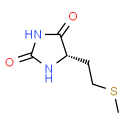 ChemSpider 2D Image | (5S)-5-[2-(Methylsulfanyl)ethyl]-2,4-imidazolidinedione | C6H10N2O2S