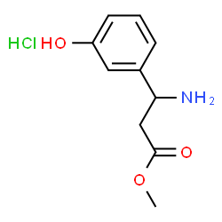 ChemSpider 2D Image | Methyl 3-amino-3-(3-hydroxyphenyl)propanoate hydrochloride (1:1) | C10H14ClNO3