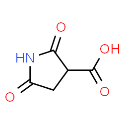 ChemSpider 2D Image | 2,5-Dioxo-3-pyrrolidinecarboxylic acid | C5H5NO4