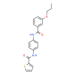 ChemSpider 2D Image | N-{4-[(3-Propoxybenzoyl)amino]phenyl}-2-thiophenecarboxamide | C21H20N2O3S