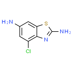 ChemSpider 2D Image | 4-Chloro-2,6-benzothiazolediamine | C7H6ClN3S