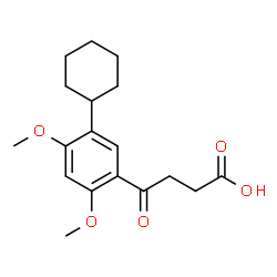 ChemSpider 2D Image | 5-Cyclohexyl-2,4-dimethoxy-Î³-oxobenzenebutanoic acid | C18H24O5