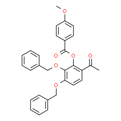 ChemSpider 2D Image | 6-Acetyl-2,3-bis(benzyloxy)phenyl 4-methoxybenzoate | C30H26O6