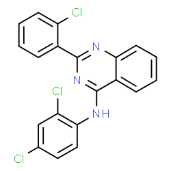 ChemSpider 2D Image | 2-(2-Chlorophenyl)-N-(2,4-dichlorophenyl)-4-quinazolinamine | C20H12Cl3N3