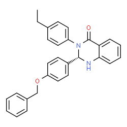 ChemSpider 2D Image | (2S)-2-[4-(Benzyloxy)phenyl]-3-(4-ethylphenyl)-2,3-dihydro-4(1H)-quinazolinone | C29H26N2O2
