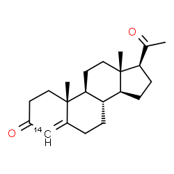 ChemSpider 2D Image | (4-~14~C)Pregn-4-ene-3,20-dione | C2014CH30O2
