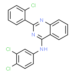 ChemSpider 2D Image | 2-(2-Chlorophenyl)-N-(3,4-dichlorophenyl)-4-quinazolinamine | C20H12Cl3N3