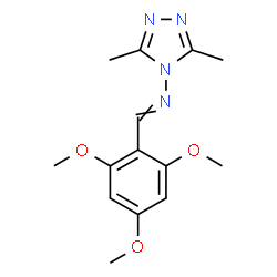 ChemSpider 2D Image | N-(3,5-Dimethyl-4H-1,2,4-triazol-4-yl)-1-(2,4,6-trimethoxyphenyl)methanimine | C14H18N4O3