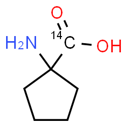 ChemSpider 2D Image | 1-Aminocyclopentane(~14~C)carboxylic acid | C514CH11NO2