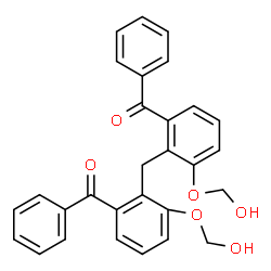 ChemSpider 2D Image | {Methylenebis[3-(hydroxymethoxy)-2,1-phenylene]}bis(phenylmethanone) | C29H24O6